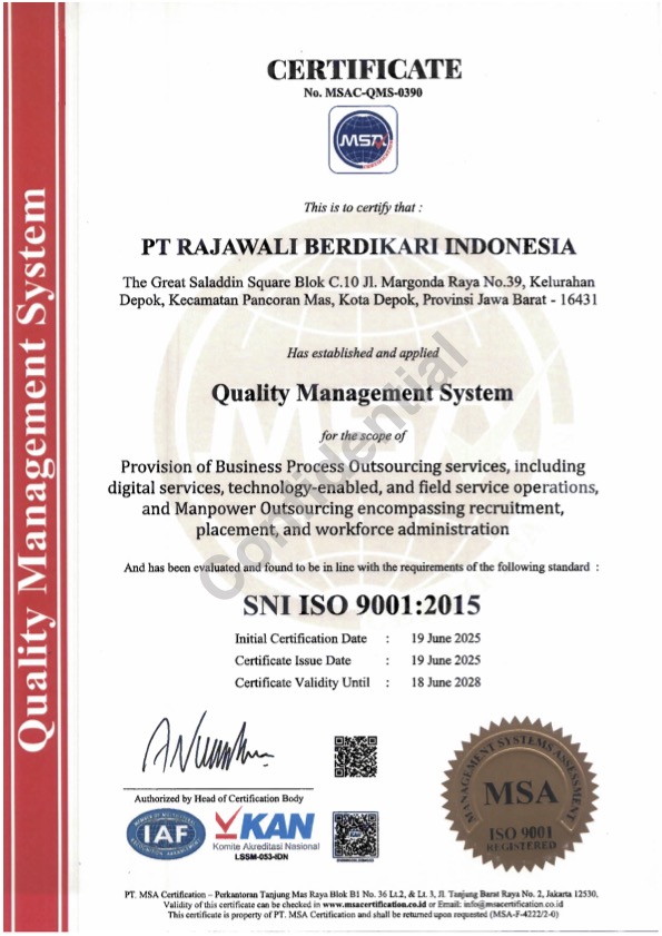 Certificated ISO 9001:2015